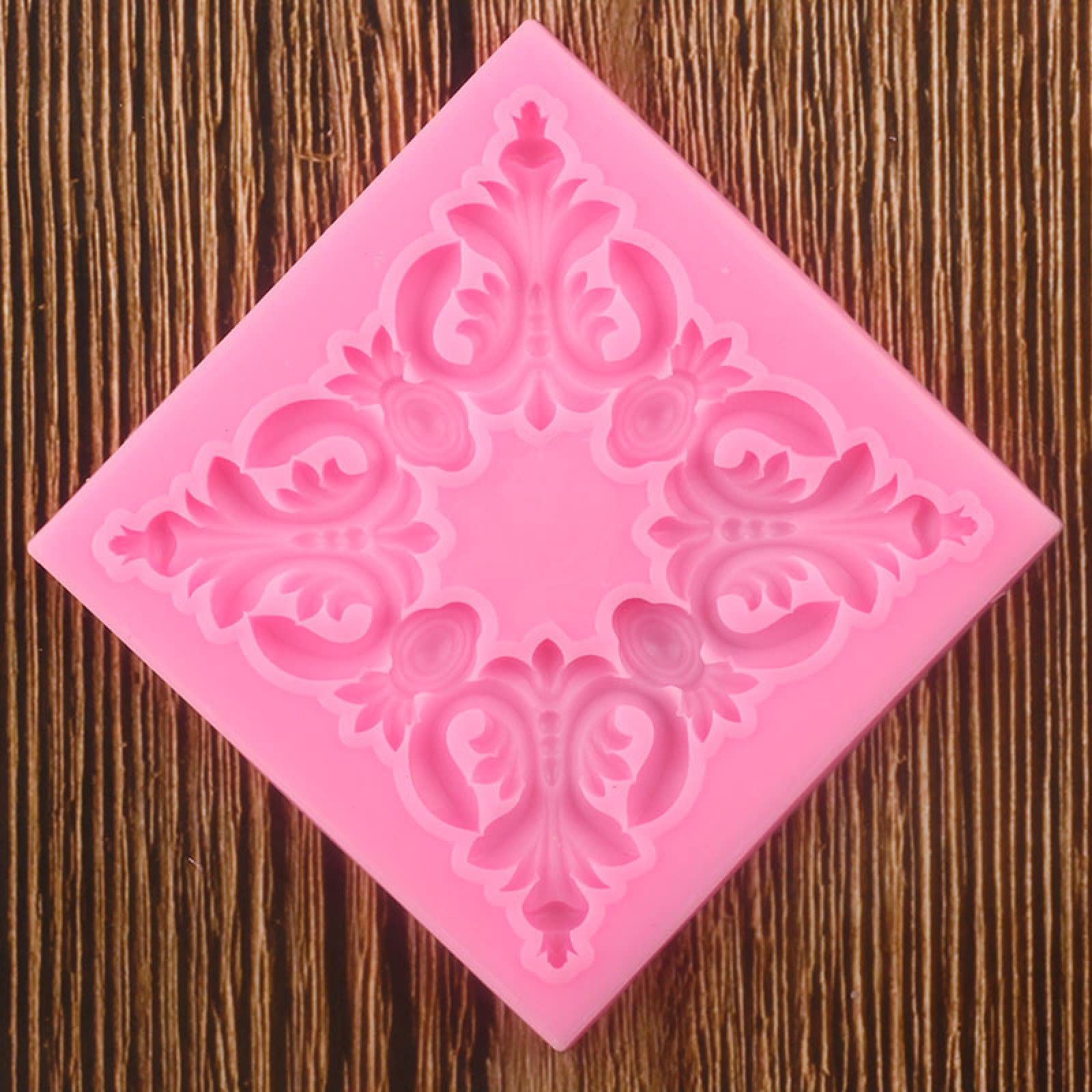 Stampi da forno in silicone 3D fiore pizzo stampi da forno in silicone scorrimento stampo fondente strumenti per decorare torte caramelle cioccolato stampi 4 pezzi