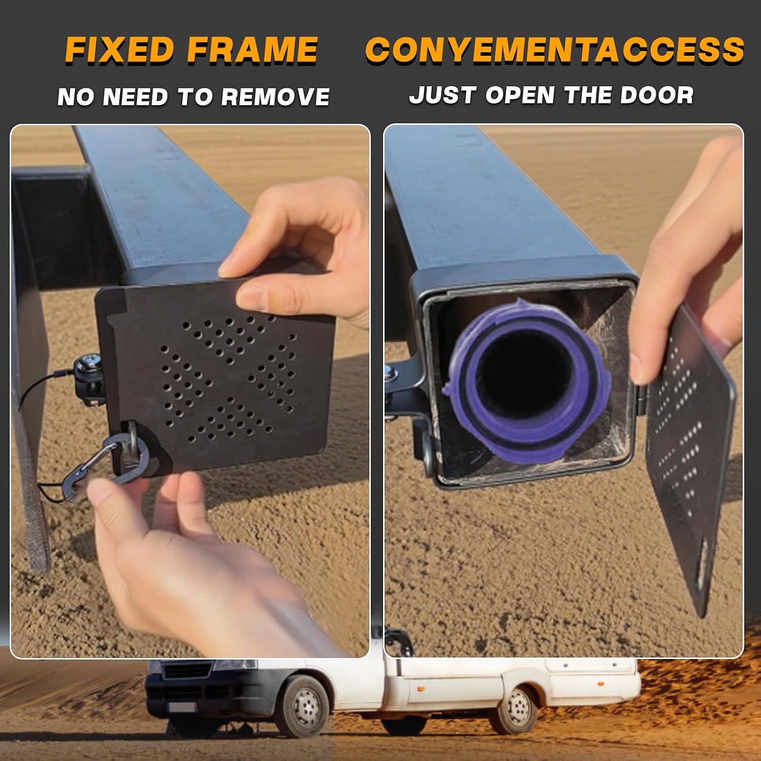RV Bumper End Cap, Aluminum Camper Bumper End Caps, No-Insect Vent Holes, Secure Sewer Hose Storage, Must-Have Travel Trailer RV Bumper