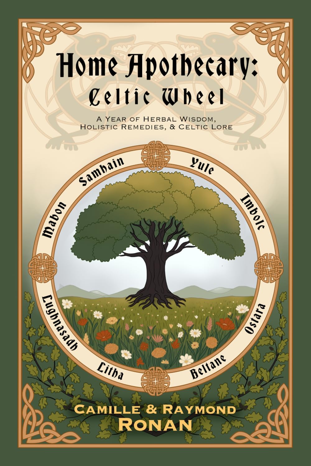 Home Apothecary Celtic Wheel: A Year of Herbal Wisdom, Holistic Remedies, and Celtic Lore (Black & White Edition) (Celtic Home Apothecary)