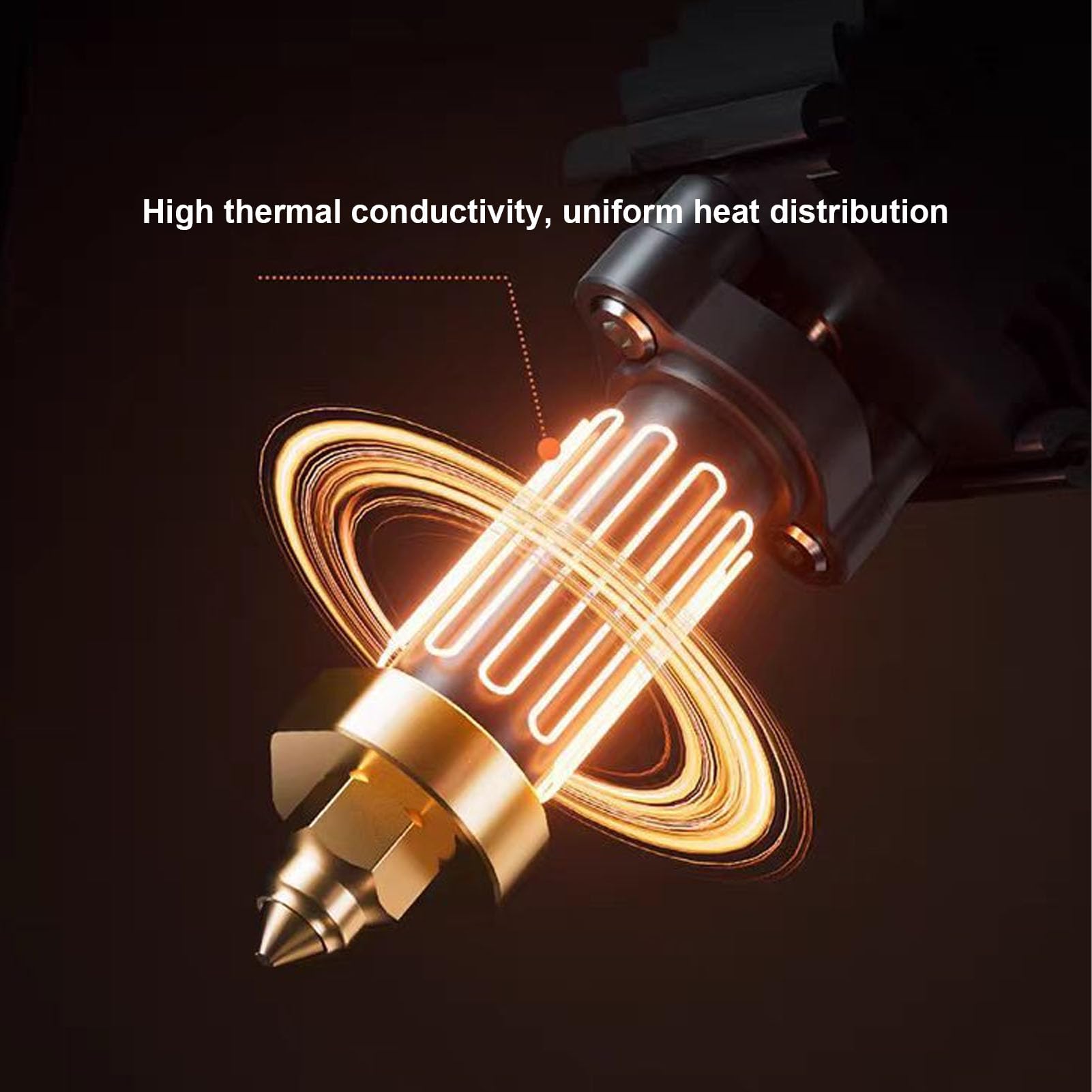 Generic Kit de Bloque Calefactor de Cerámica, Kit Hotend de Alta Conductividad Térmica y Alto Caudal para Impresora 3D Ender-5 Max con Boquilla de Intercambio Rápido, Filamento de 1,75 Mm de Diámetro