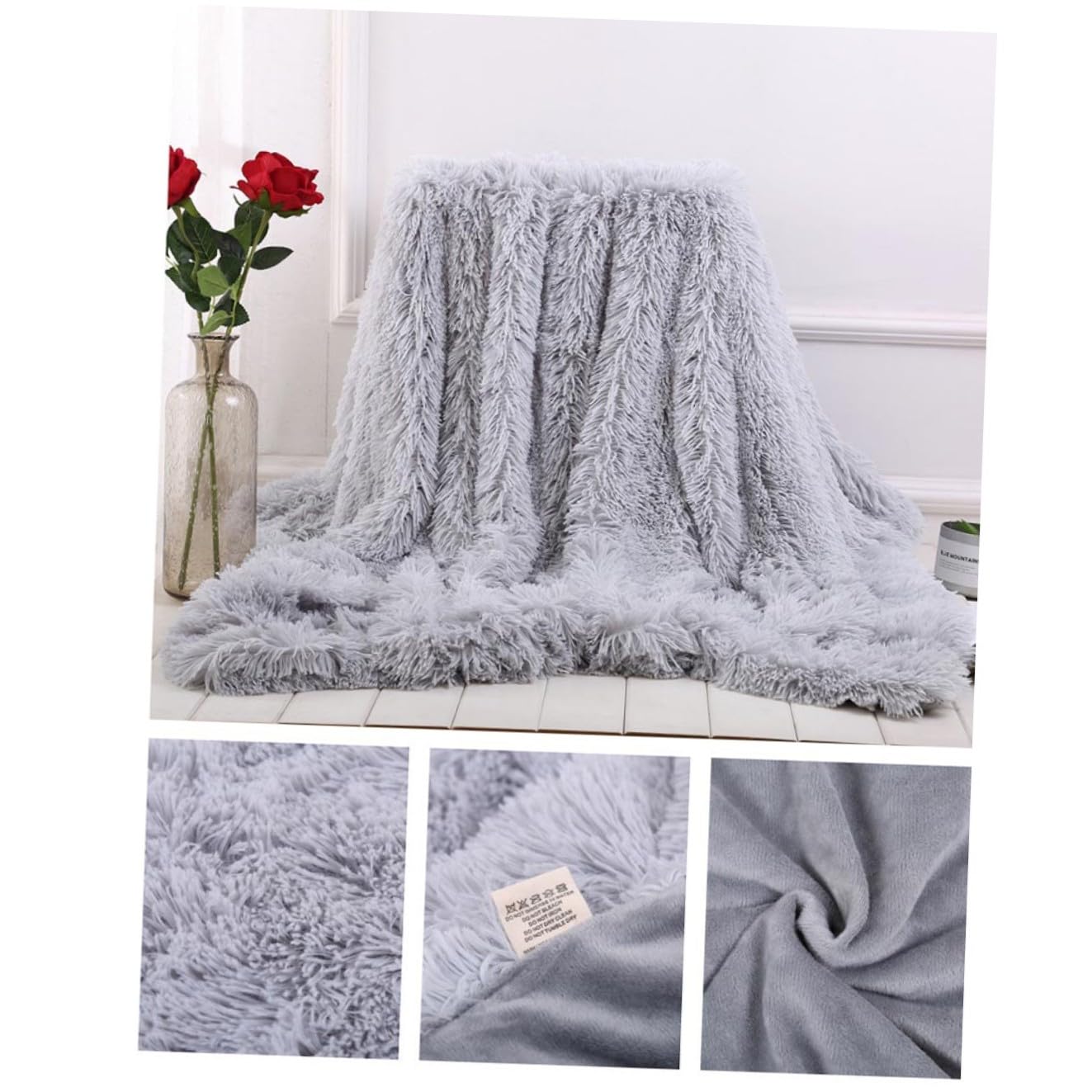 Jeté polaire ultra doux 130x160 cm contre le froid pour décoration d'intérieur