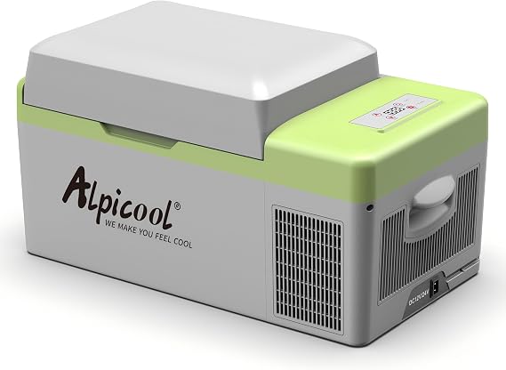 Alpicool Y20T 20L Compressor Car Fridge Freezer, DC 12v Camping Refrigerator, Portable Mini Cool Box for TruckCampervanRVBoat,20℃ to 20℃ [Energy Class B]