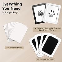 Vista 4 de Kit de huellas sin tinta para perros, gatos y bebés, kit de huellas de manos de bebé y nariz de perro de tacto limpio, kit de huellas de perro sin