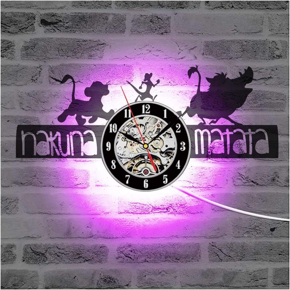 Horloge Murale en Vinyle inspirée du Roi Lion pour sublimer la chambre de vos enfants