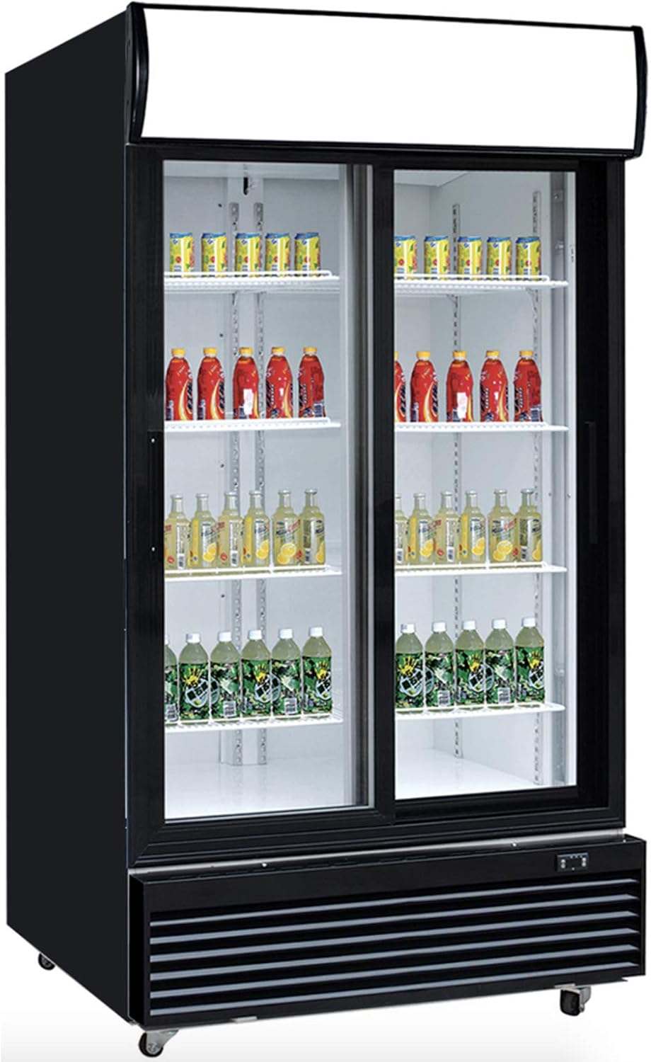 Dukers DSM-32SR Commercial Sliding Glass 2-Door Merchandiser Refrigerator, 33.4 cu. ft.