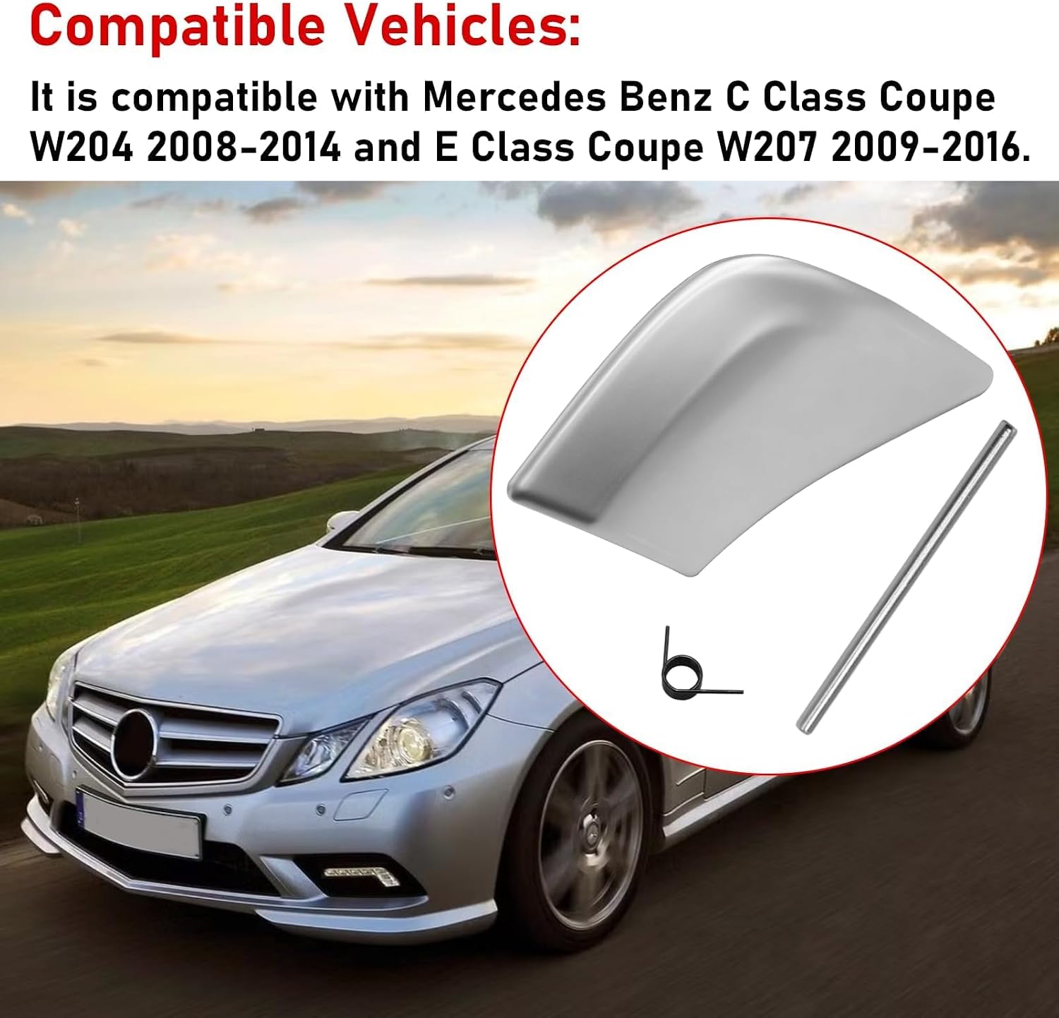 TTCR-II Compatible with Mercedes Benz W204 C Class Coupe Seat Backrest Recliner Handle Lever Left Driver Side 2008-2014, Replacement A2079108506 for Mercedes E Class Coupe W207 2009-2016 Seat Back