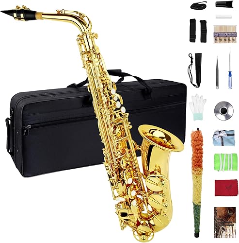Saxofón Alto Eb, Saxofón Principiante, Saxofón Alto, Saxofón para Principiantes, Saxofón Alto para Estudiantes, Saxofón Alto, Saxofón Profesional