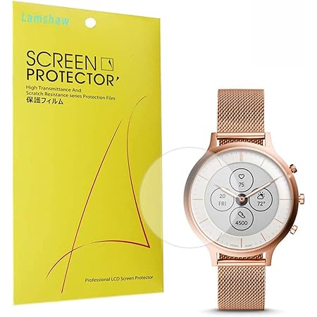 Amazon Com Compatible For Fossil Charter Hr Screen Protector Blueshaw Full Coverage Pet Clear Film Compatible For Fossil Hybrid Smartwatch Hr Charter Fossil Hybrid Hr Charter 6 Pack Cell Phones Accessories