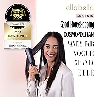Vista 2 de ELLA BELLA® Plancha plana de titanio para alisar el cabello (con infrarrojos) • Alisador de pelo profesional • Pantalla digital para controlar