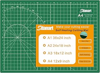 Sdanart Self Healing Cutting Mat: 9"×12" Double Sided 5-Ply Rotary Cutting Board for Sewing, Crafts, Quilting, Fabric, Hobby, Art Project
