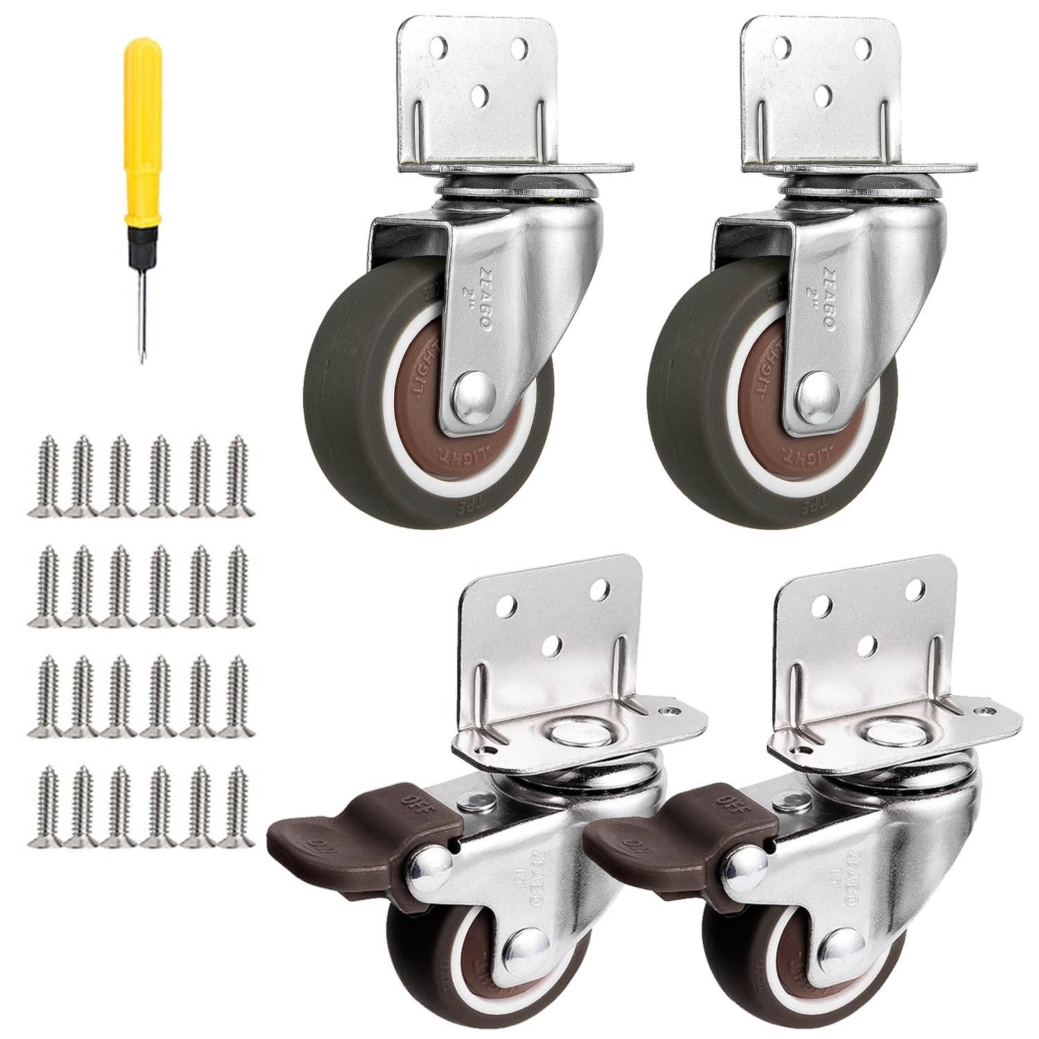 Roulettes pour meubles silencieuses de 25mm idéales pour déplacer le mobilier du salon