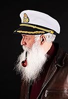 Vista 14 de Ibeauti Gorra unisex ajustable para adultos, disfraz de capitán Almirante, gorra de marinero para cosplay Negro