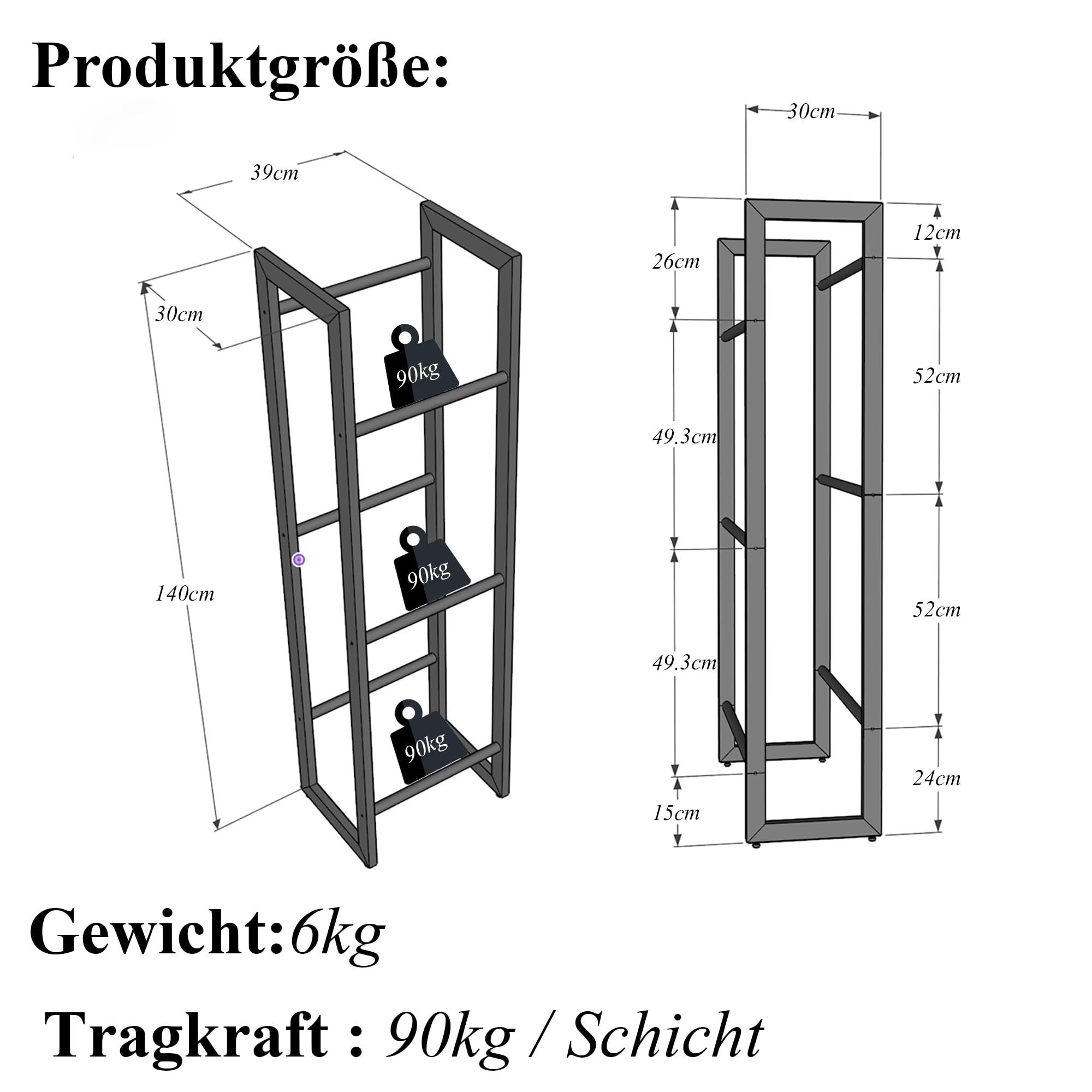 Kistenständer Getränkekistenregal 3 Kisten/Getränkeregal Kistenregal 2 bis 3 Kästen/Regal für Getränkekisten Wasserkasten Obstkisten Bierkisten Regal Verkaufsregal/Schwarz/39x30x140cm(BTH)-1Stück