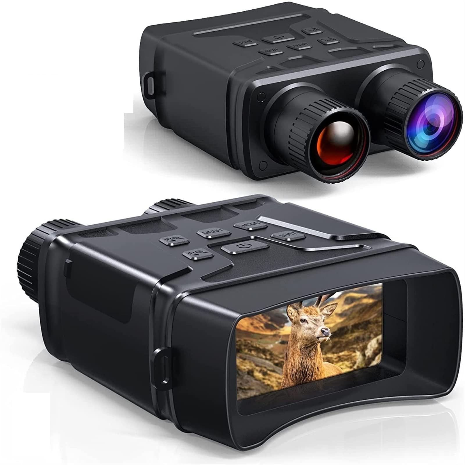Binoculars Night Vision Device R6 850nm Infrared 1080P HD 5X Digital Zoom Telescope Outdoor Day Night Dual Use 300m(R6 Battery Version)