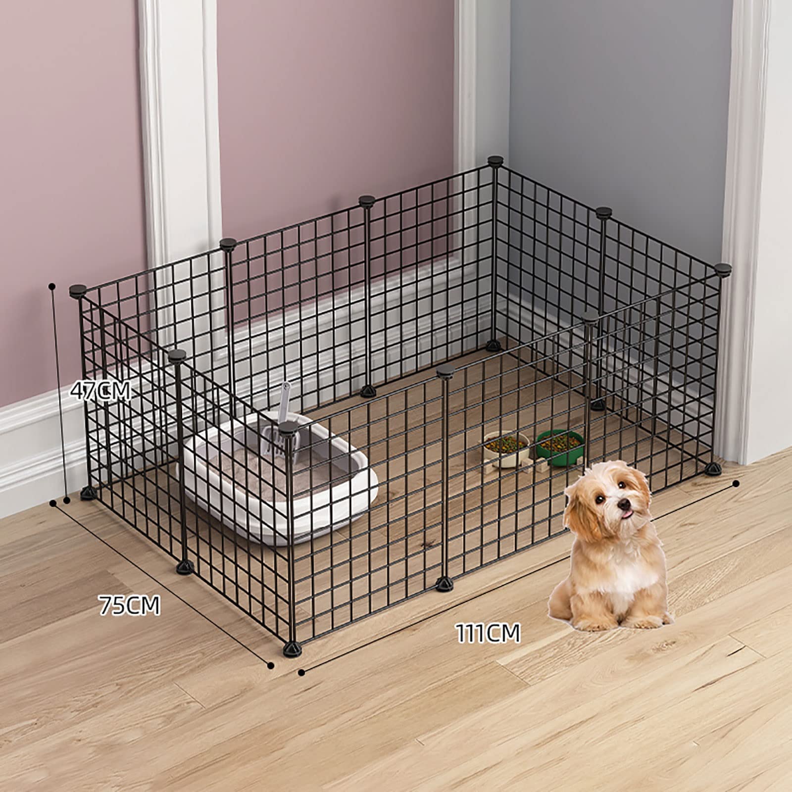 Gabbia per gatti - Gabbia per gatti Recinto per gatti da interno Recinto per gatti Trasportini per cani Gabbia per furetti Trasportini per cani Facile da pulire - Ampio spazio per esercizi I