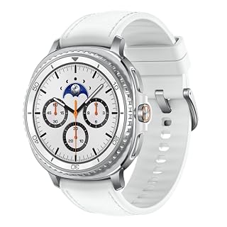 Samsung Galaxy Watch8 Classic (46mm LTE, White) with 3nm Processor | Dual GPS | Sapphire Glass & Stainless Steel | 5ATM & IP68 | BP, ECG, IHRN & Vascular Load Monitoring | Anti-oxidant Index