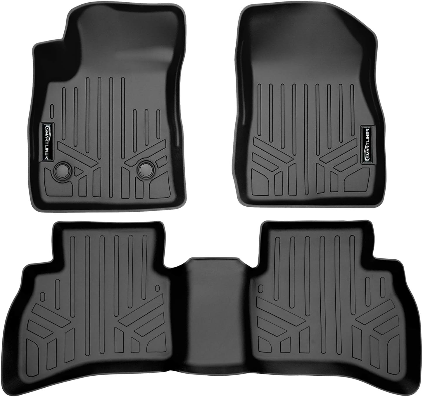SMARTLINER Custom Fit Floor Mats 2 Row Liner Set Compatible with 2021-2025 Chevrolet Trailblazer