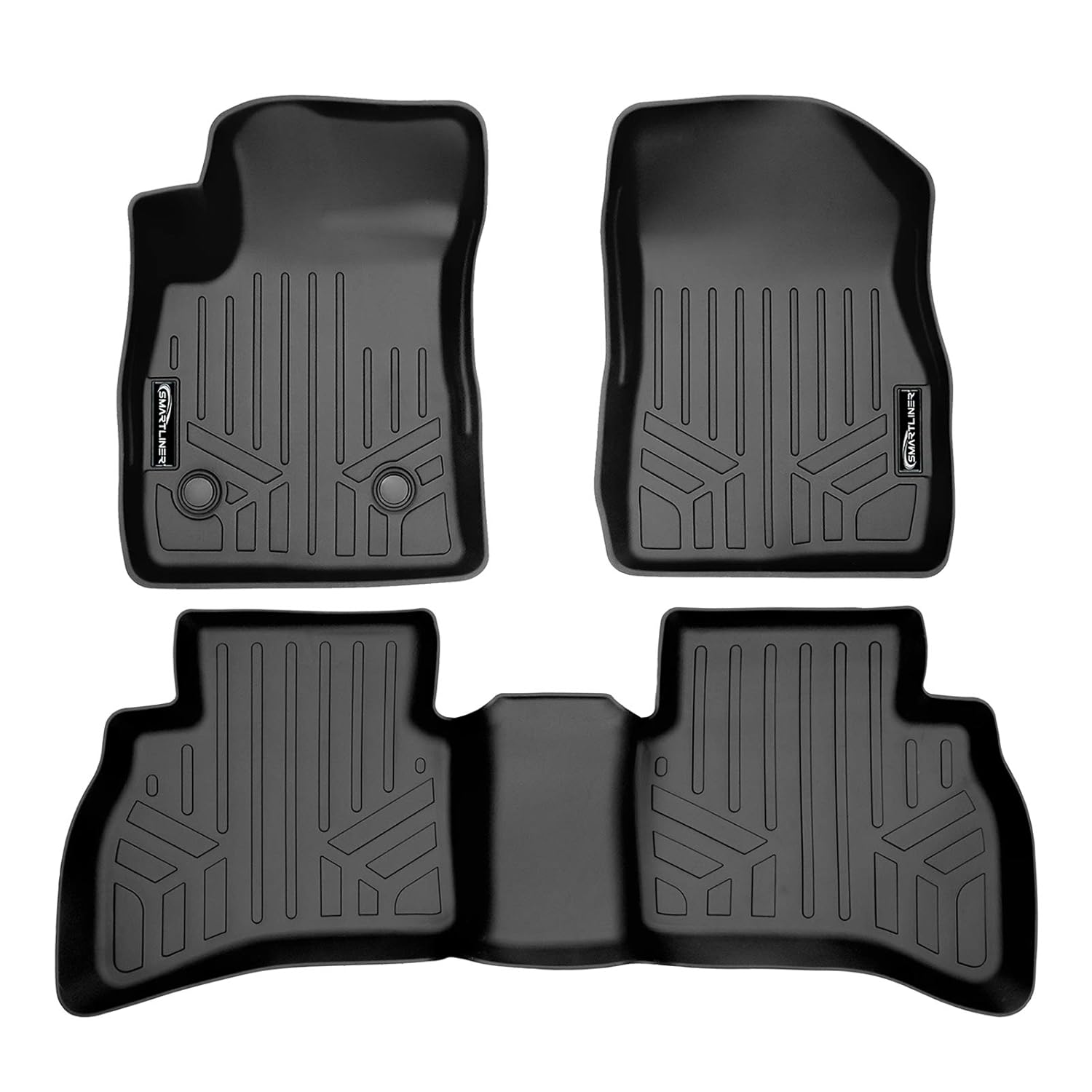 SMARTLINER Custom Fit Floor Mats 2 Row Liner Set Compatible with 2021-2025 Chevrolet Trailblazer