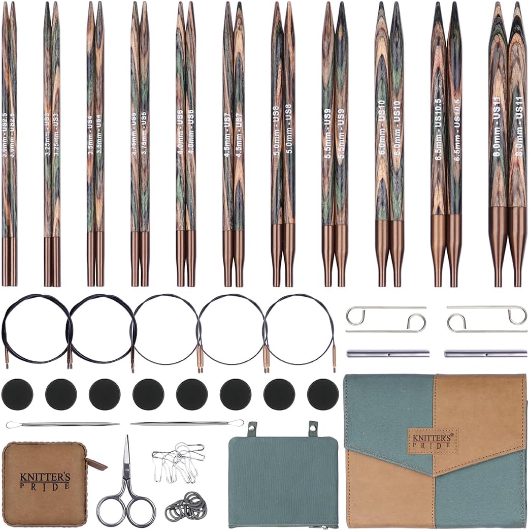 Knitter’s Pride Terra Regal Interchangeable Needle Set 5"" (13cm) – 11 US Sizes (2.5 to 11)