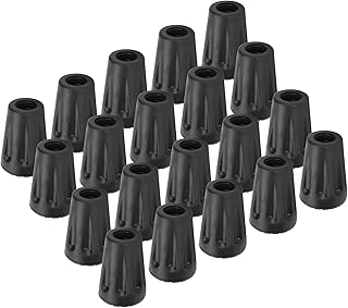 Walking Sticks Plastic Tips, Rubber Black Walking Stick Ferrule Protectors, for Camping Trekking Most Brand Clubs Traveling Hiking