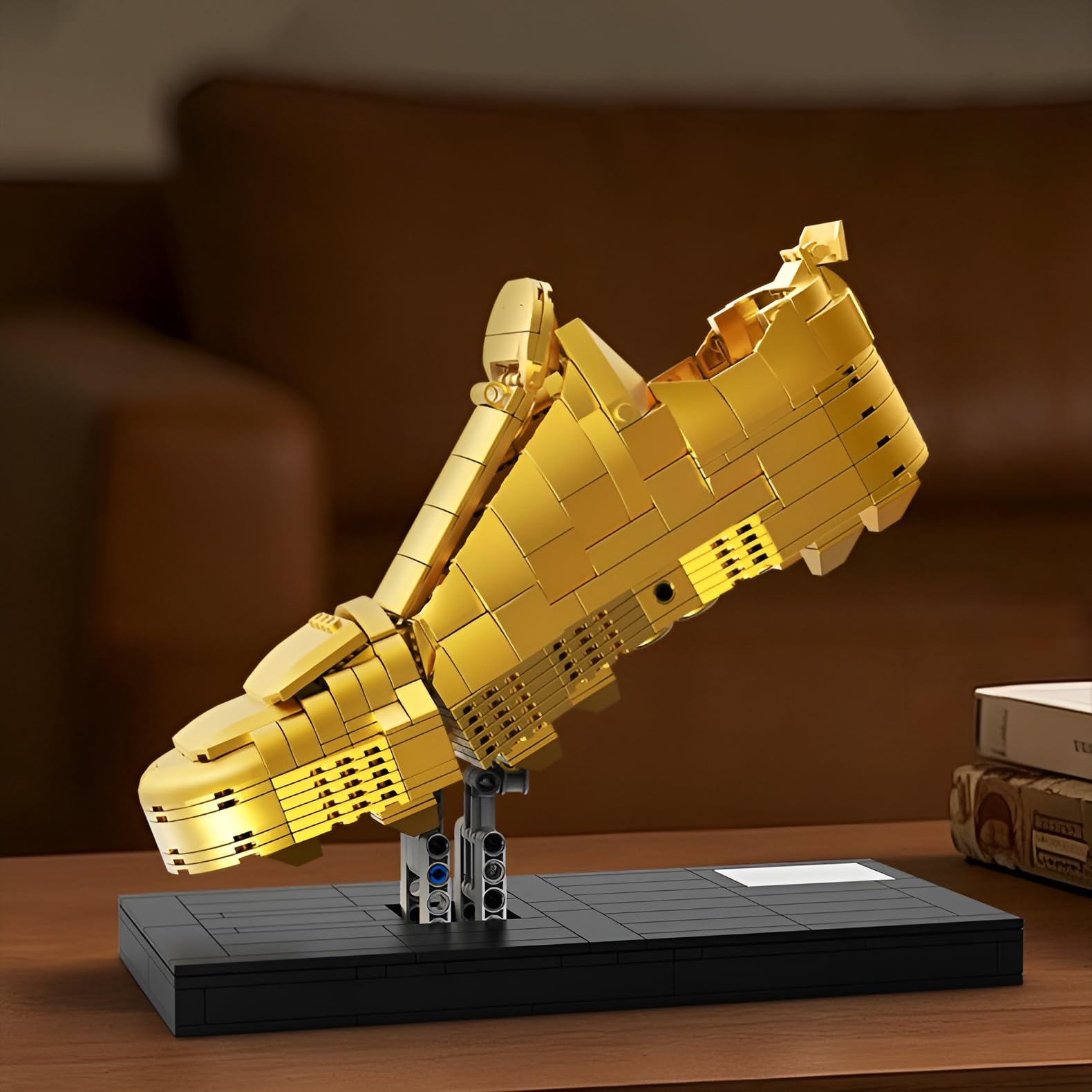 Weltmeisterschaftspokal-Bausatz, 573-teiliges Bauset für den Goldenen Schuh, Modell eines Fußball-Meisterschaftspokals, Wohnaccessoire, STEM-Spielzeug, kreatives Geschenk für Fußballfans