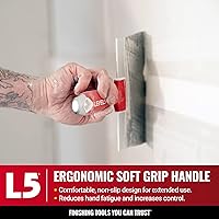 Vista 3 de Espátula de acero inoxidable de 8" con mango de agarre suave - LEVEL5 Grado profesional Extremo martillo de metal 5-134