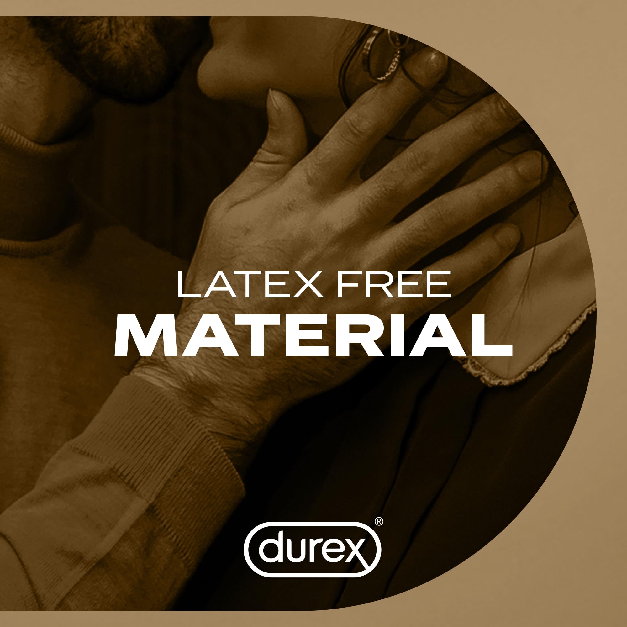 Durex Real Feel Condoms 3 Pack, Non-Latex Skin-on-Skin Feel Condoms for Natural Sensation, Ideal for Latex Sensitivity, Transmits Body Warmth, Compact Pack of 3 for Couples