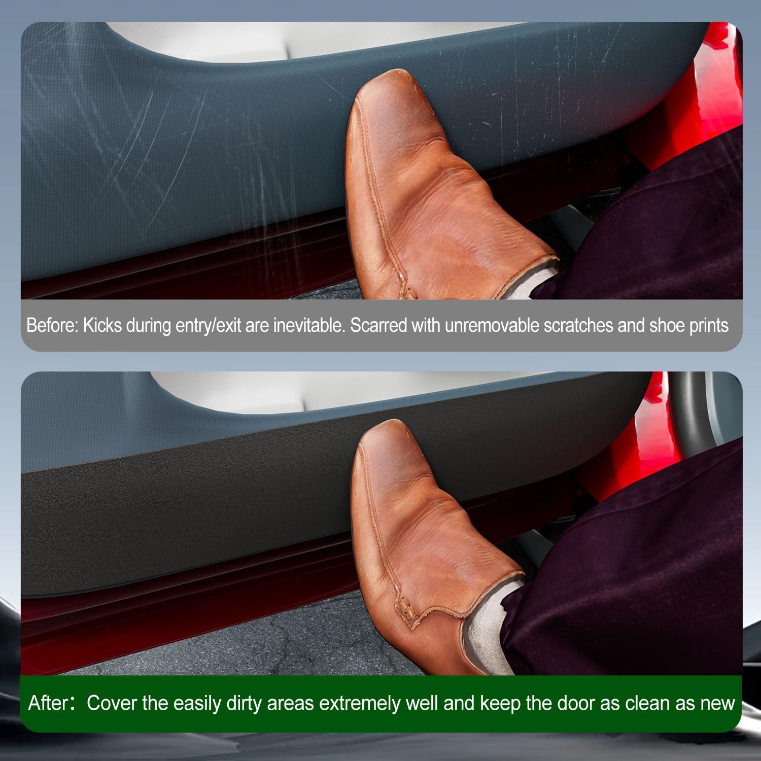 xipoqix 4PCS Car Door Anti Kick Pads Sticker Compatible with 2022-2025 Ford Maverick Car Door Protective Cover Trim Replacement for 2022 2023 2024 2025 Ford Maverick Accessories