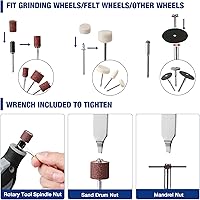 Vista 6 de WORKPRO Kit de 476 piezas de accesorios para herramientas rotativas, brocas de herramientas rotativas para corte fácil, lijado, molienda, tallado