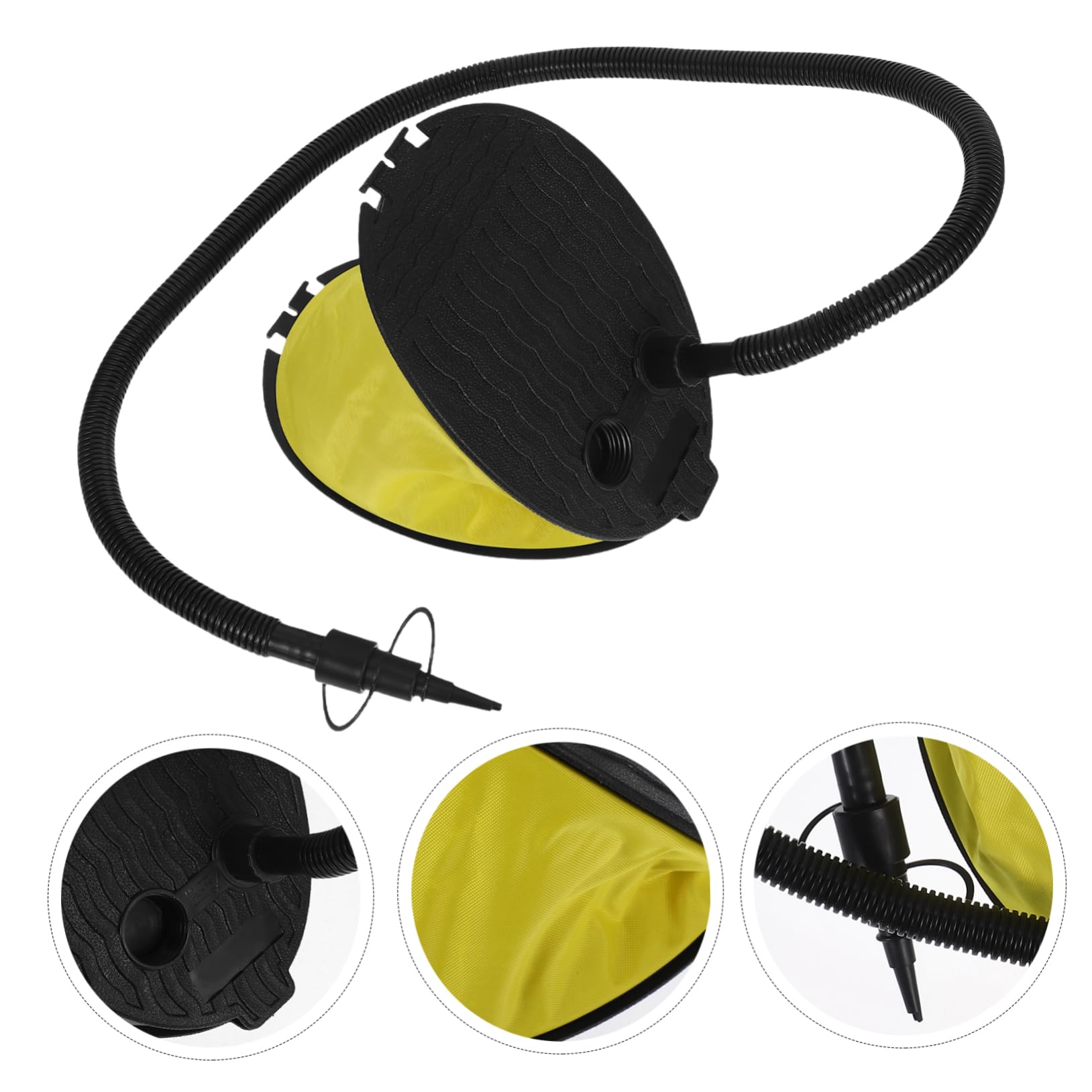MAGICLULU 3 Stück Balg Fußpumpe Fußluftpumpe für Camping Luftbett Yoga Ball Matratze Adapter Tragbar Robust Einfach zu Bedienen