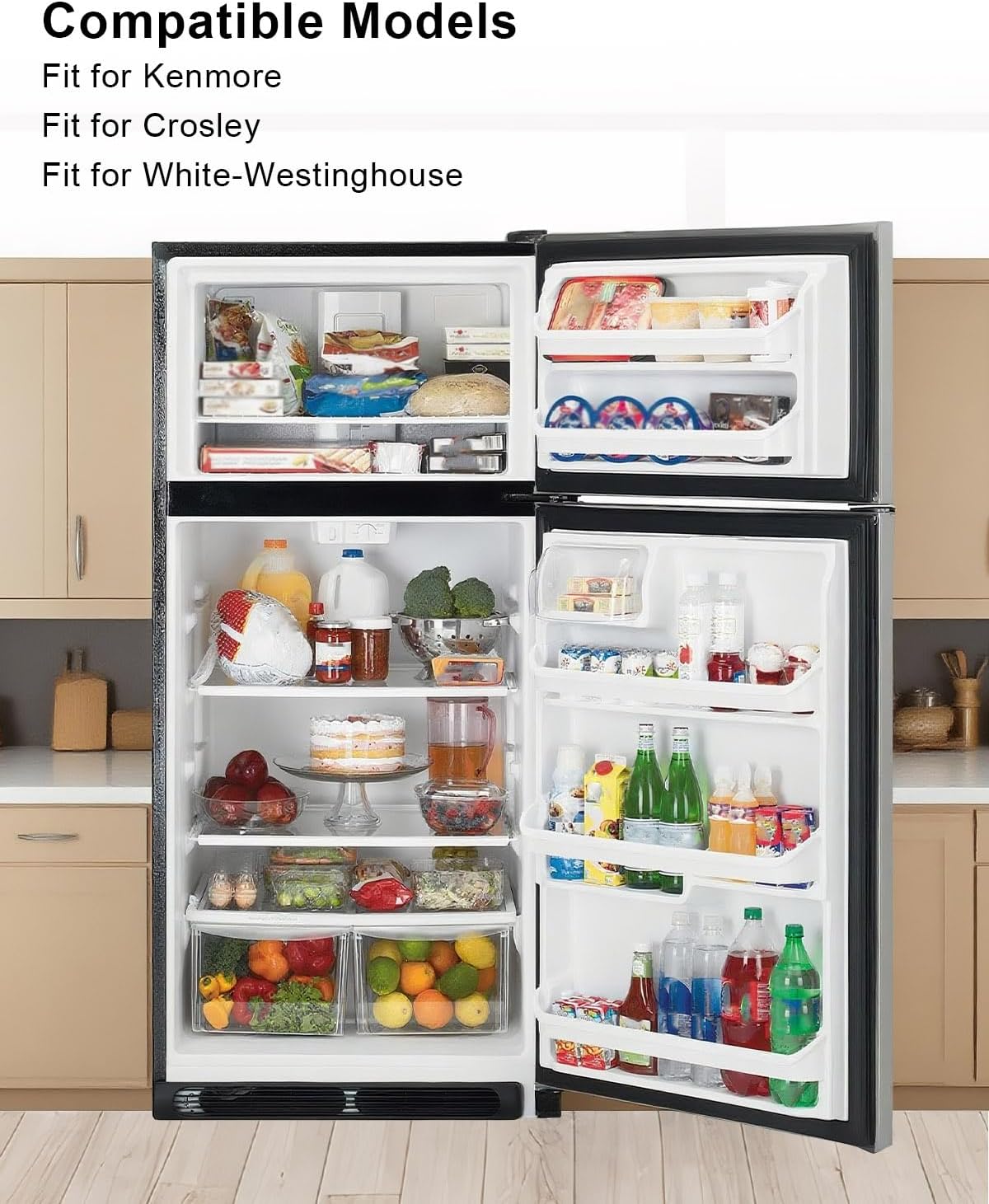 242193212 Refrigerator Door Gasket Compatible with Frigidaire Kenmore Crosley Replacement AP5806924 PS9493822 Fridge Door Gasket Refrigerator Door Seal Replacement