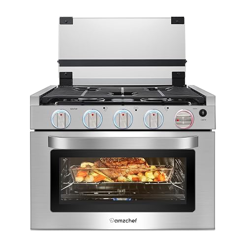 AMZCHEF 17 Inch RV Gas Range, 3 Burner Propane Stove