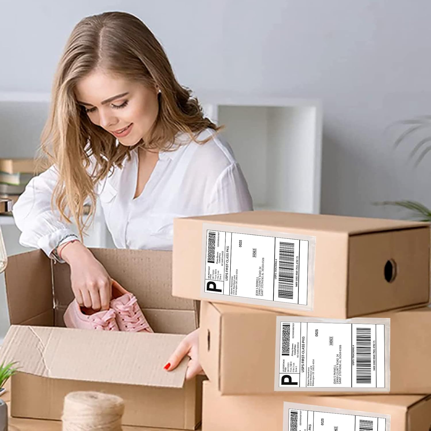 RyhamPaper Packing List Envelopes, Clear 6” x 9” Self Adhesive Shipping Labels Envelope Pouches (500 PCS)