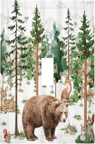 Miniatura 40 de Cubierta de interruptor de luz basculante de palanca de 2 bandas con textura de tablón rústico, diseño floral de mariposa y margarita