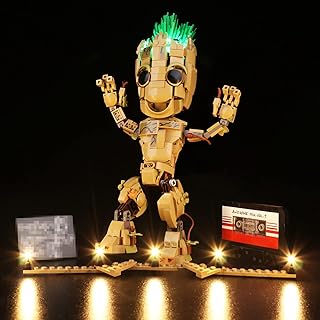 BrickBling LED Light Kit for Lego I am Groot 76217 Building Set, Creative Lighting Compatible with Lego Groot- Classic Version, No Model Included