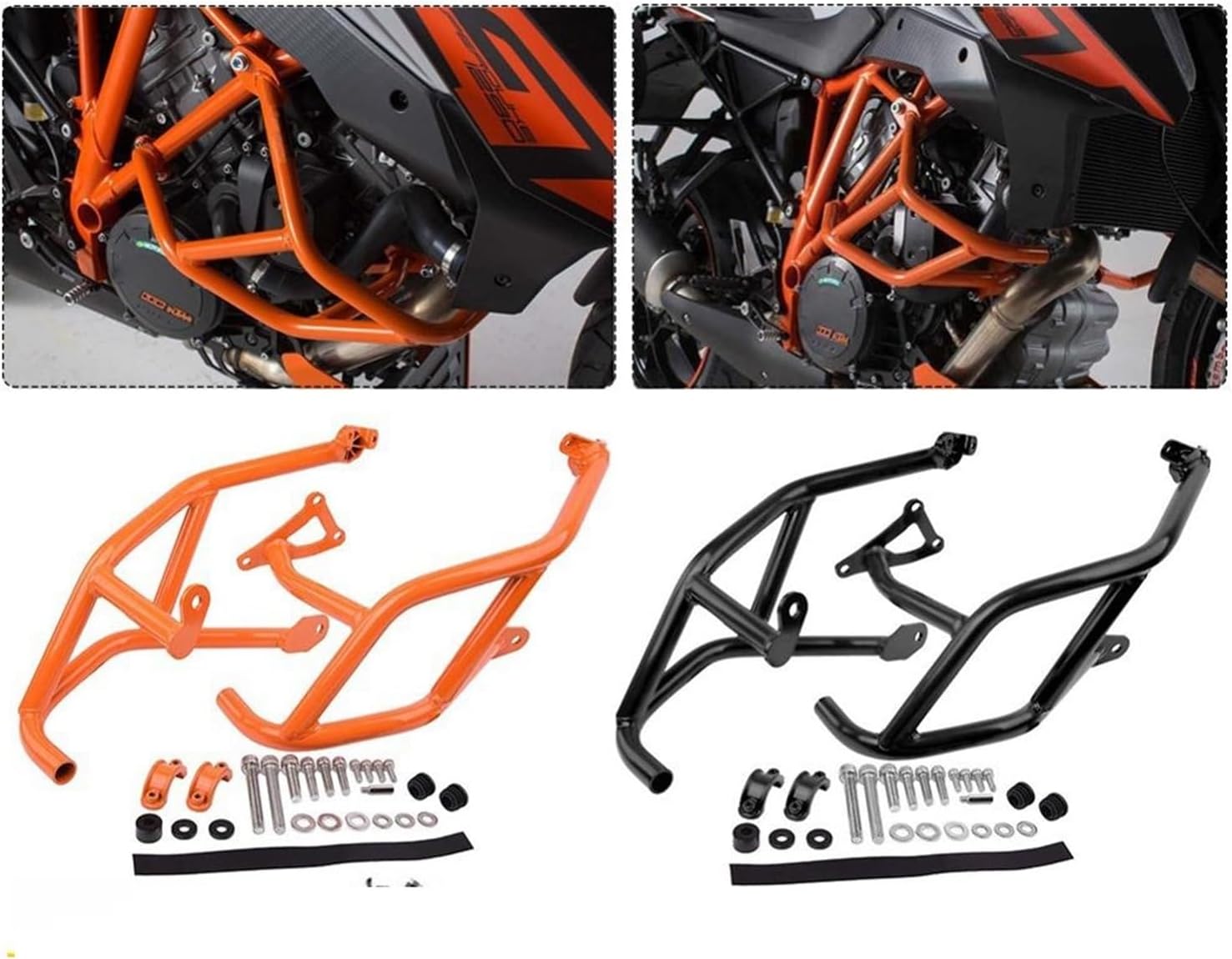 Crash Bar Guard Engine Frame Slider Bumper Fit For K-tm Super Fit For DUKE 1290 R GT 2014-2018 Motorcycle accessories(Orange)