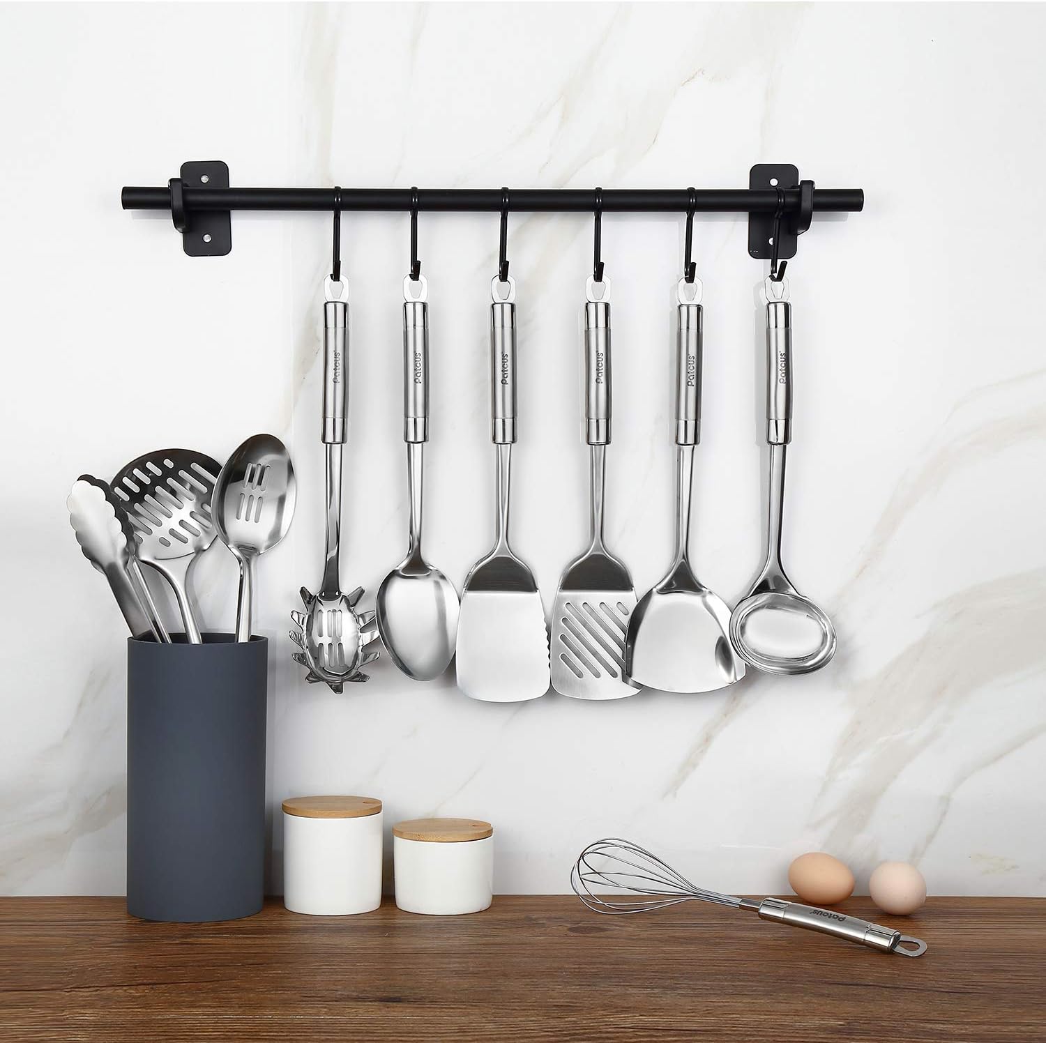 Stainless Steel Kitchen Utensil Set-10 Pieces Premium Cooking Utensils Nonstick Kitchen Utensils Cookware Set Kitchen Gadgets Kitchen Tool for Gift