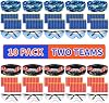 Party Supplies Compatible for Nerf - 10 Kids Pack Boys Birthday Party War Decorations,Face Mask Protective Glasses 200 Foam Bullets Darts for Two Teams Toy for Kids Boys