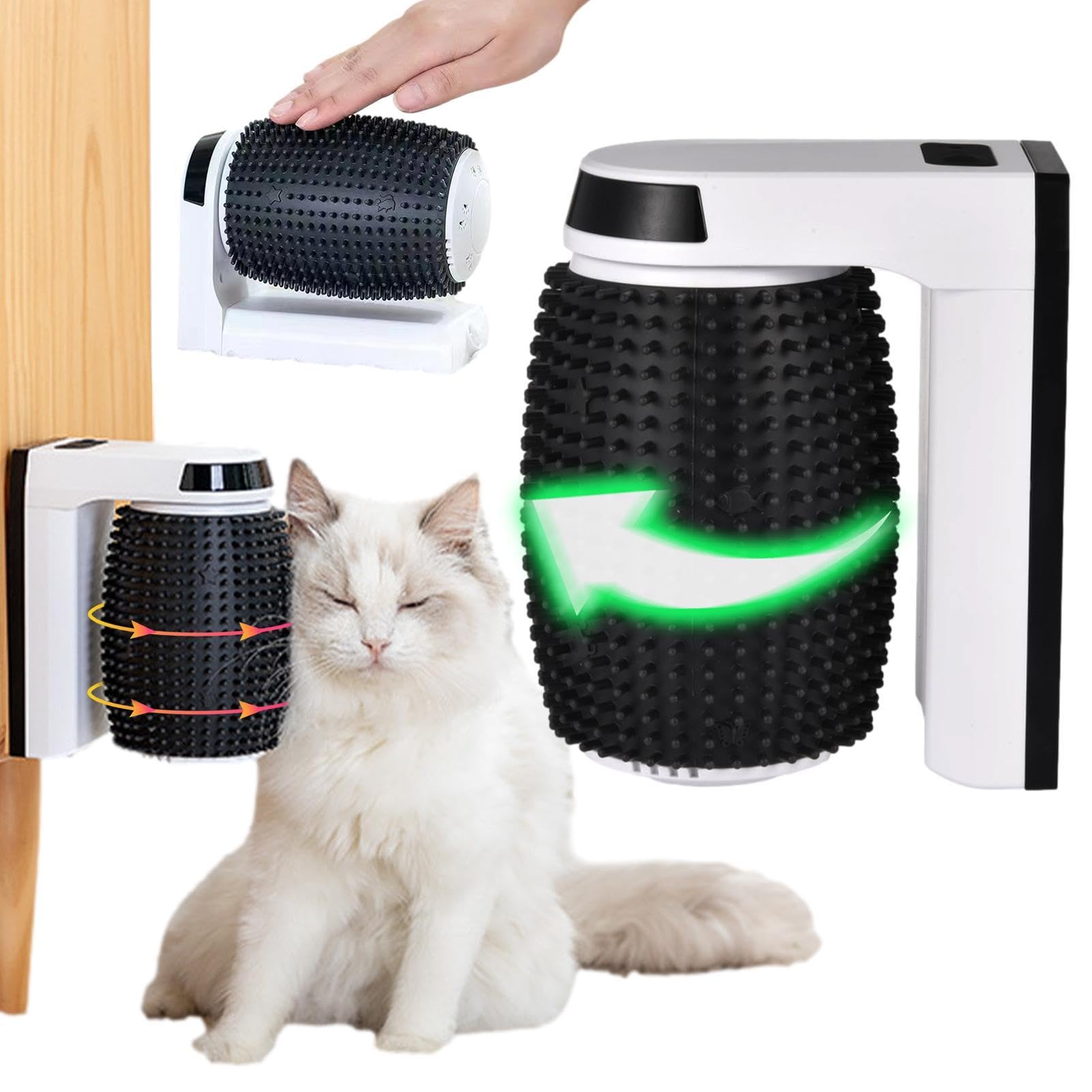 Weiche Katzeneckbürste – Intelligenter Katzenmassager, selbstreinigende | Bürste – Katzenwandkratzbaum | Intelligenter Katzenmassager, selbstreinigende Bürste – Selbstpflegebürste zur Wandmontage, Ma