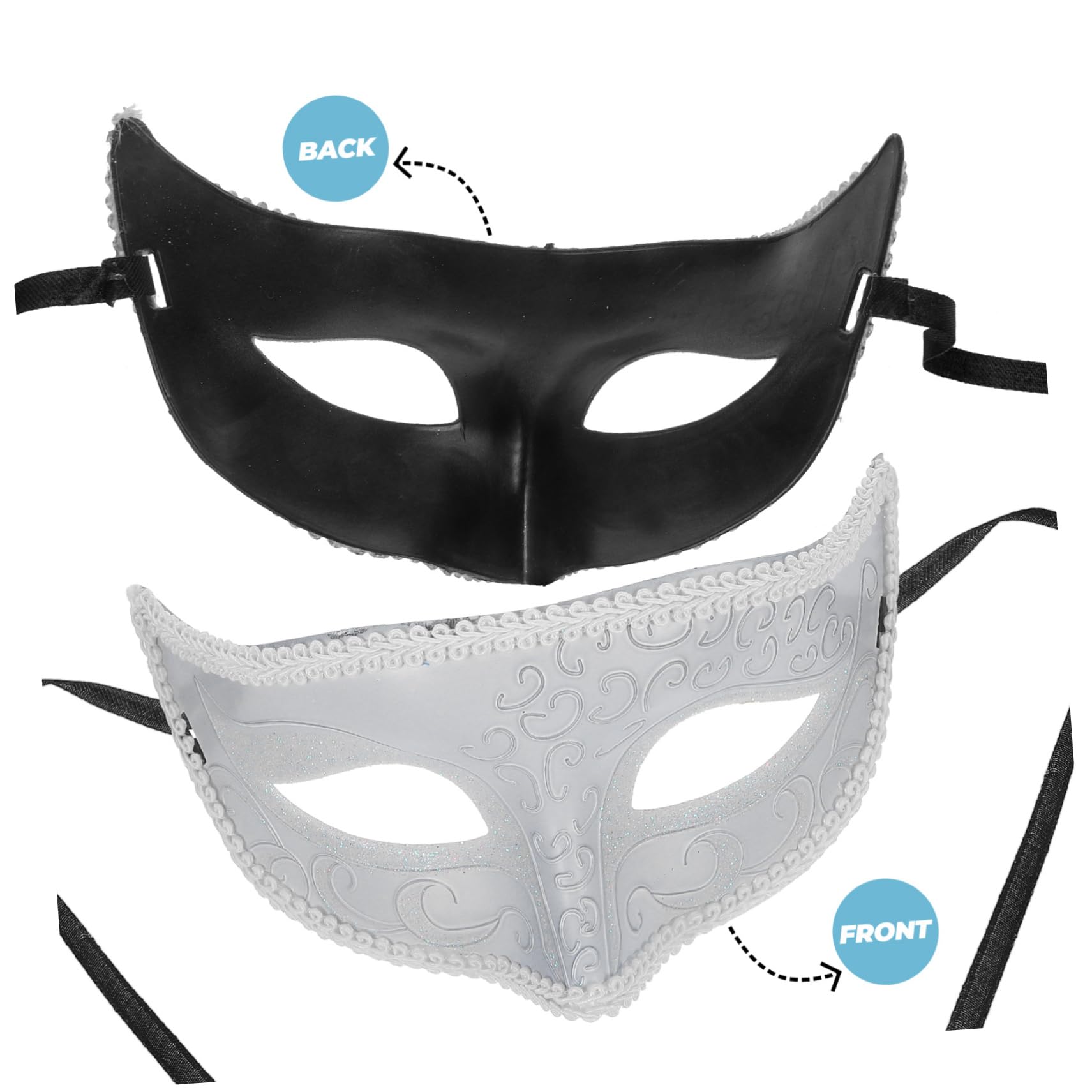 TOYANDONA Mascarade Masque Masque Demi- Princesse Carnaval Fantaisie Robe Costume Rétro Halloween Dentelle Cosplay Mascarade Dentelle Cosplay
