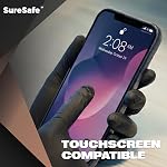 SURESAFE 7 Mil Nitrile Gloves, Heavy-Duty, Latex-Free Black Gloves Disposable for Industrial Use, Mechanical Work
