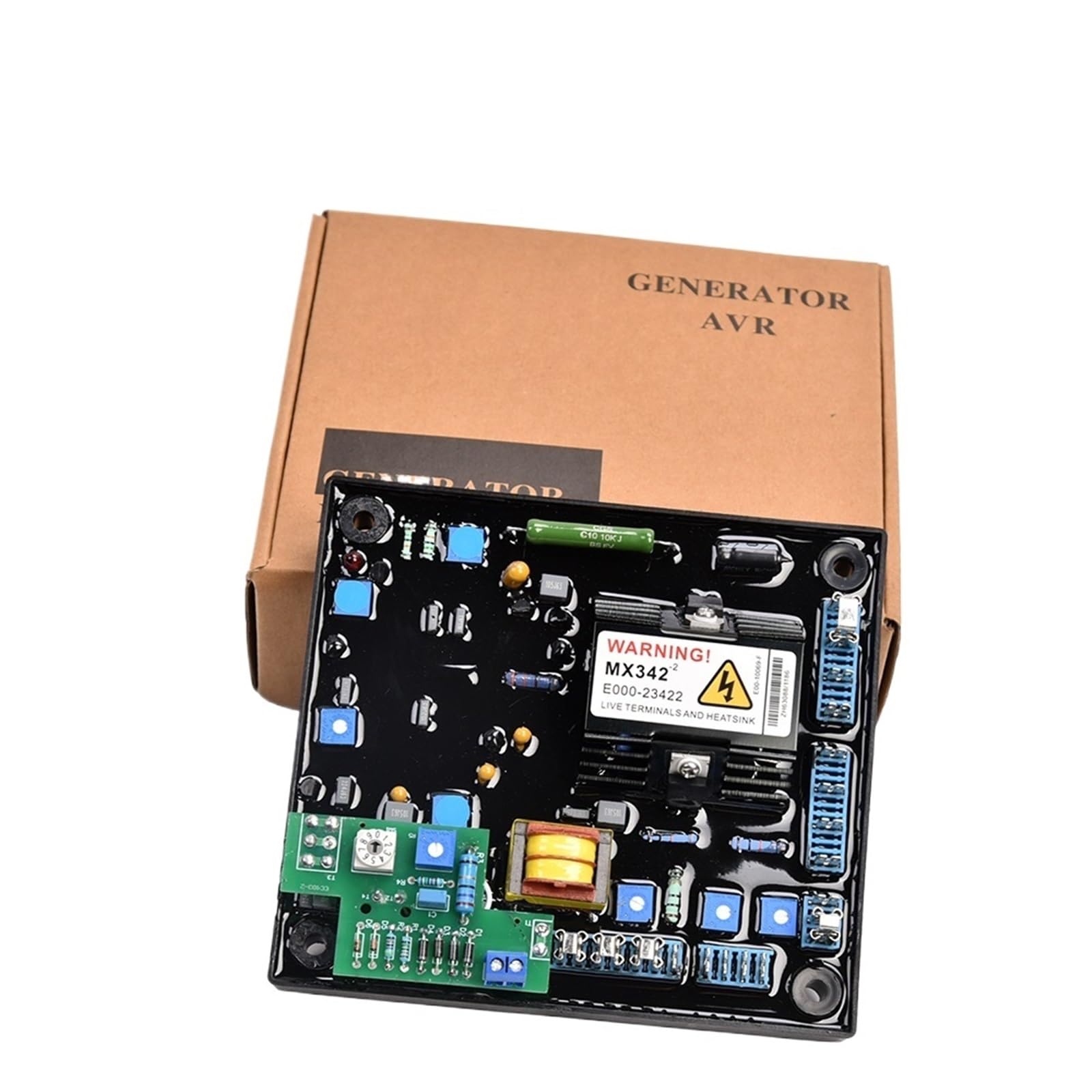 PWANUIGTE 1pcs MX342 AVR Automatic Voltage Regulator Excitation Board Regulation Genset MX342-2 for Diesel Generators(MX342-2 Copy)