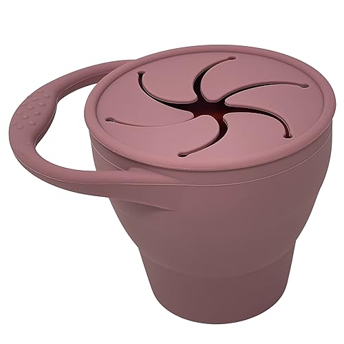 Miniatura 7 de BraveJusticeKidsCo - Snack Attack Cup - Contenedor de bocadillos de silicona plegable recipiente para snacks para bebés y niños pequeños