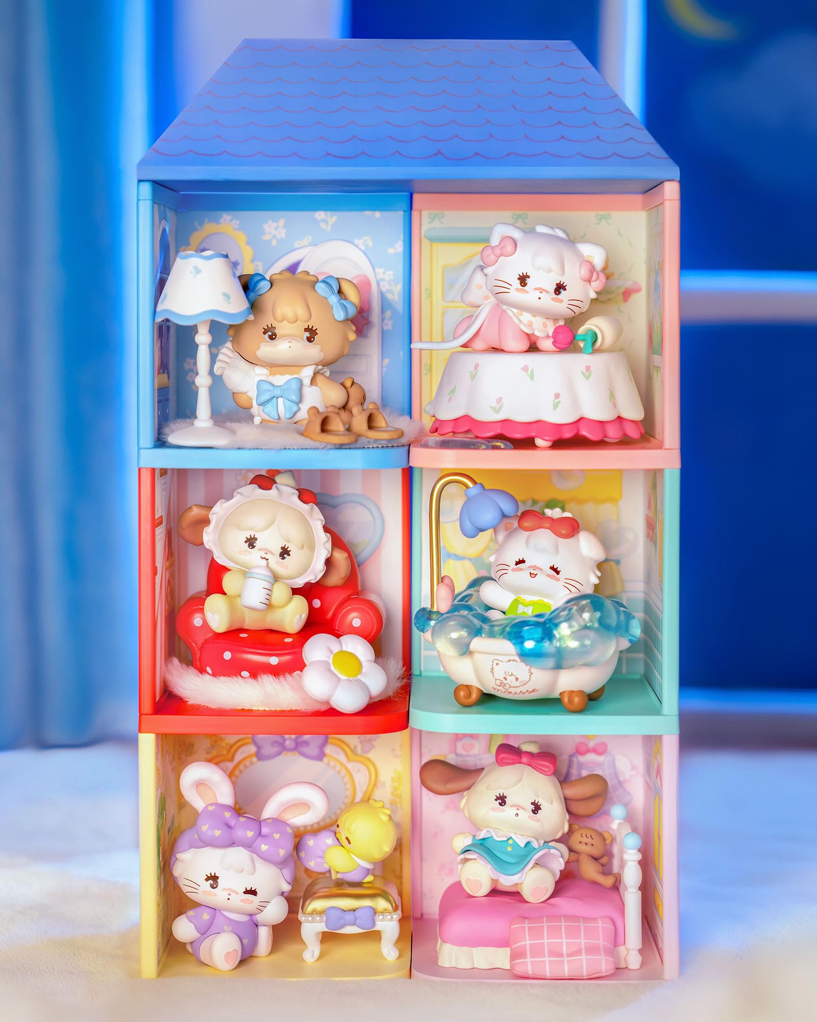 Rolife Blind Box Mikko Babies' Little World Serie, Blind Box Figuren im baubaren Räumen, Aesthetic Zimmer Deko, Überraschungsgeschenk Geburtstag Weihnachten für Teenager Mädchen & Frauen (Einzelbox)
