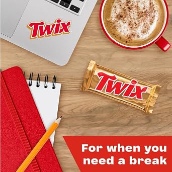 TWIX Caramel Single Size Chocolate Cookie Stick Candy 1.79 oz Bar 36 Count Box TWIX Caramel Singles Size Chocolate Cookie Bar Candy 1.79-Ounce Bar 36-Count Box