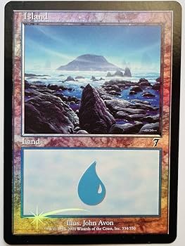Amazon.co.jp: MTG 7ED 島 334 英語FOIL1枚 第7版 基本土地 基本