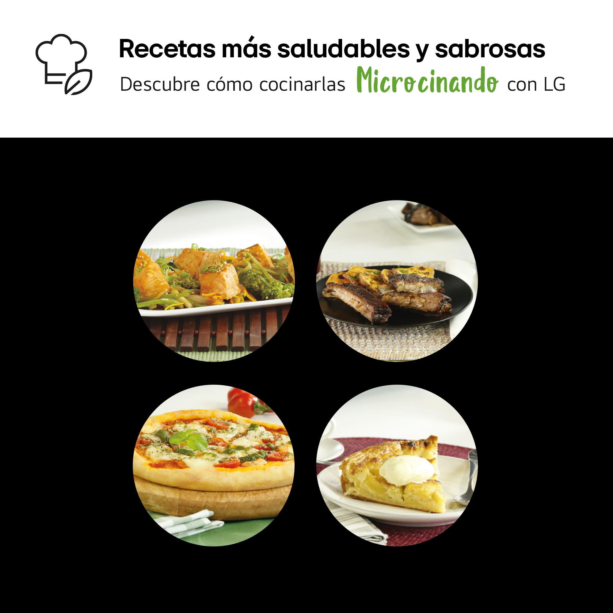 LG MH6565CPW Microonde con Grill e Display Digitale, 25 Litri e 1000 W, Microonde LG con Smart Inverter e EasyClean, Mantiene Sapore e Nutrienti, Nero