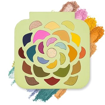 Profusion Cosmetics Desert Sage 25 Colors Eyeshadow Palette with Built-In Mirror, Highly Pigmented Matte, Shimmer & Glitter Finishes, Long-Lasting, Blendable Colorful Makeup Palette