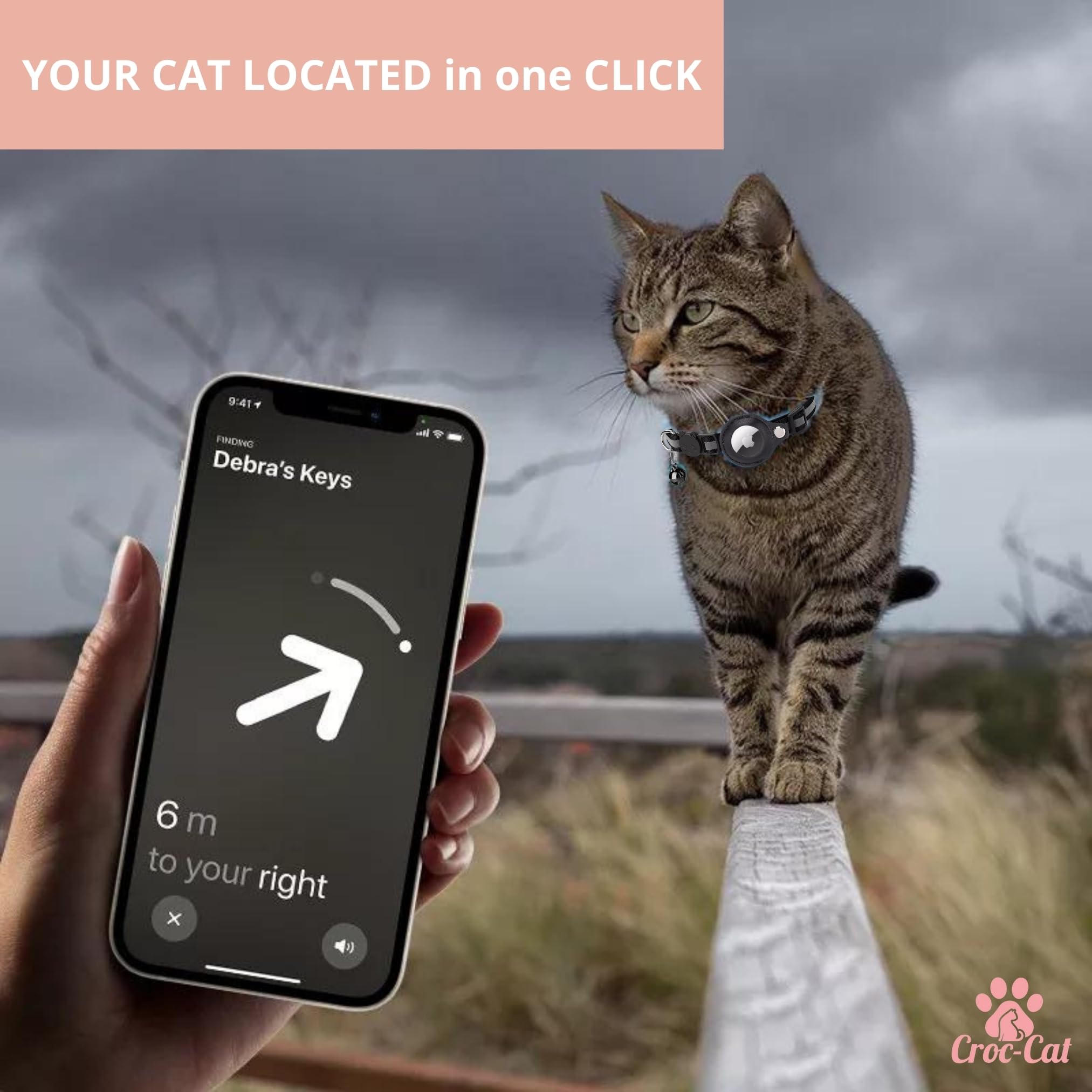 Cat Collar, Cat Accessories Compatible with Apple airtag - Image 2