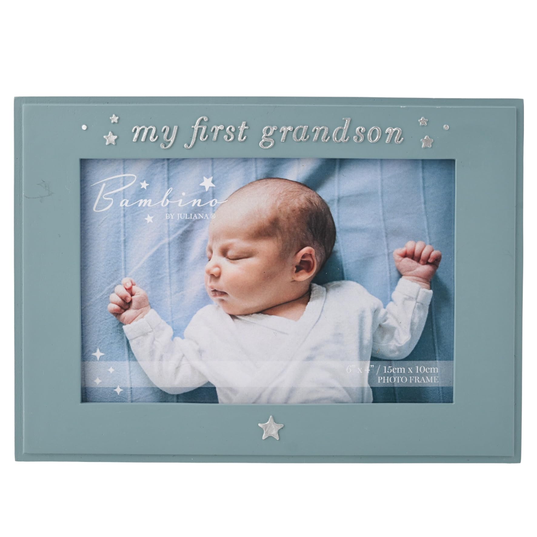 Bambino by Juliana Blue Rectangular Horizontal Picture Photo Frame 6" x 4"